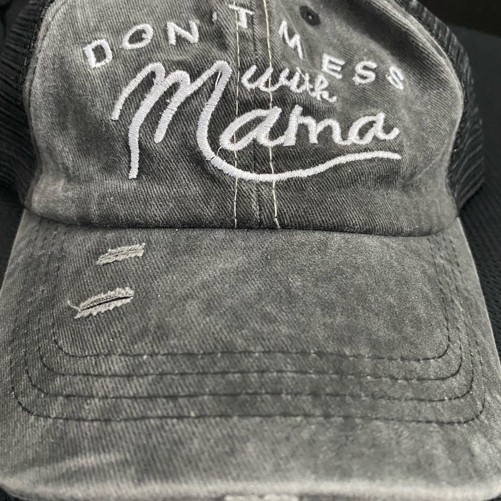 Black Letter Embroidered Baseball Cap - Picture 3 of 6